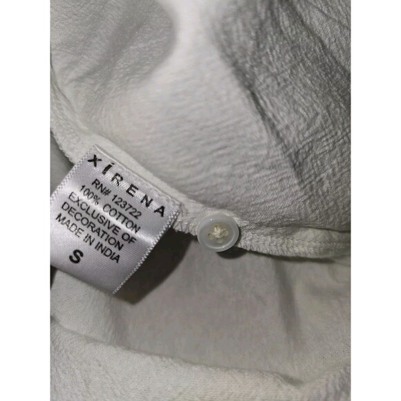 Xirena Lyric Top White Canvas Size Small Cotton Oversized Embroidered Blouse New - Picture 12 of 16
